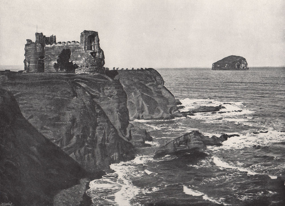 NORTH BERWICK. Tantallon Castle and the Bass Rock. Scotland 1895 old print